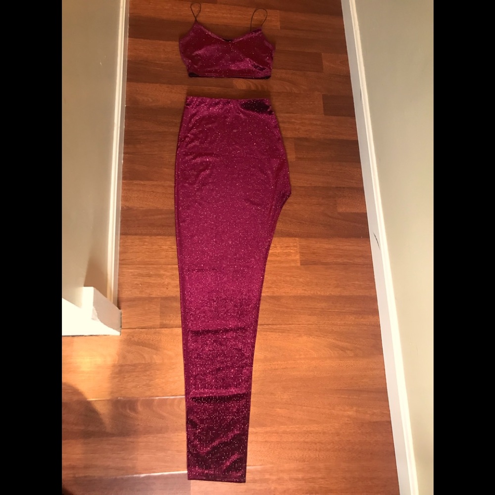 Maroon 2 piece Windsor dress